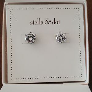Stella & Dot Silver Sparkle Studs
